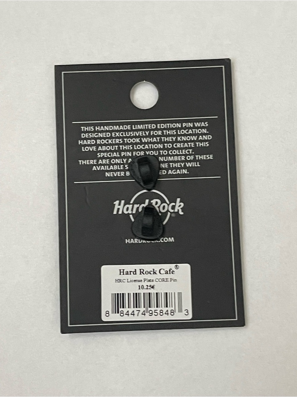 Hard Rock Cafe Amsterdam License Plate Pin - White, Red, Gold, Black - Picture 3 of 6